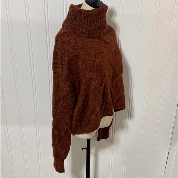 Madewell Somervell Modern Cable Turtleneck Sweater M Medium - Picture 3 of 10